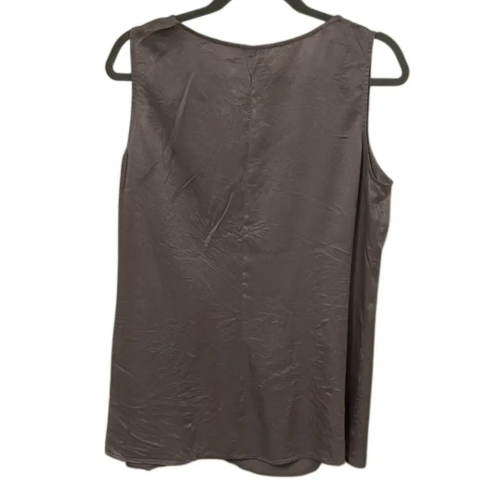 CABi Grey Silk Sleeveless Tank Top Blouse Womens Size Large - Picture 5 of 11